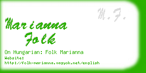 marianna folk business card